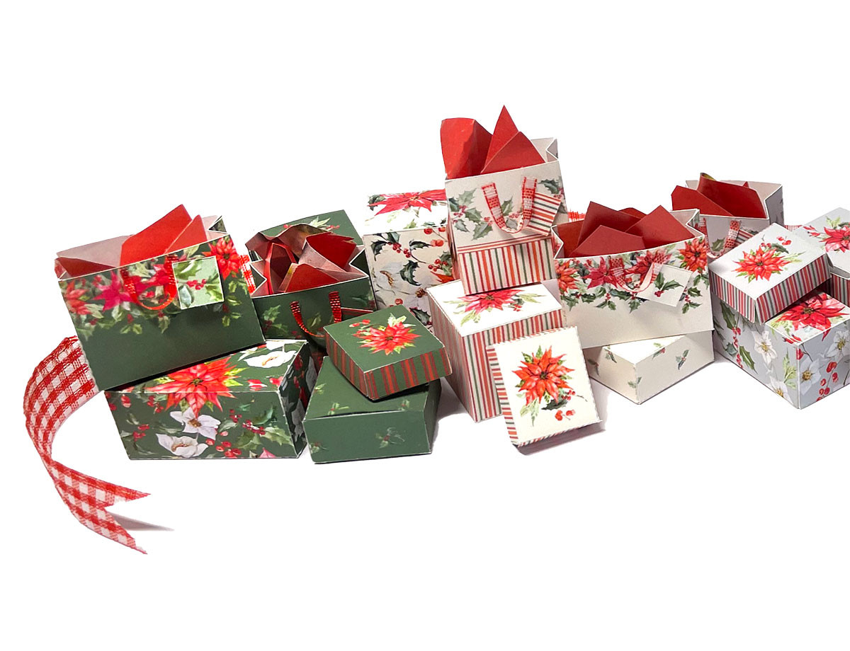 30 pcs. Christmas Gift Boxes and Bags 1-12 (Printable Download)